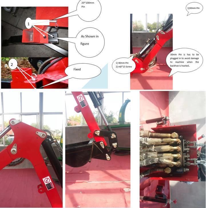 Gas-Powered Premium Hydraulics ATV Backhoe with 9HP Gasoline Engine