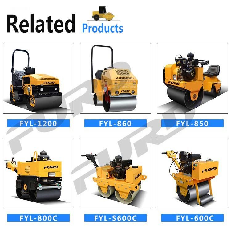 Hydraulic 1 Ton Asphalt Compactor Vibratory Mini Road Roller