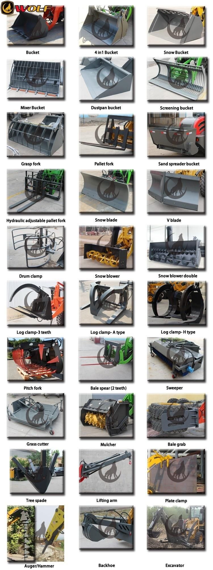 Zl20 Mini EPA Front Dumper Wheel Loader with Backhoe Loader