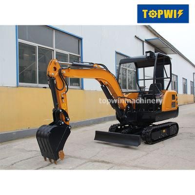 1.8ton Super Mini Digger Hydraulic Digging Machine Mini Excavator with Rotating Grapple for Agriculture Farm Garden Home Use