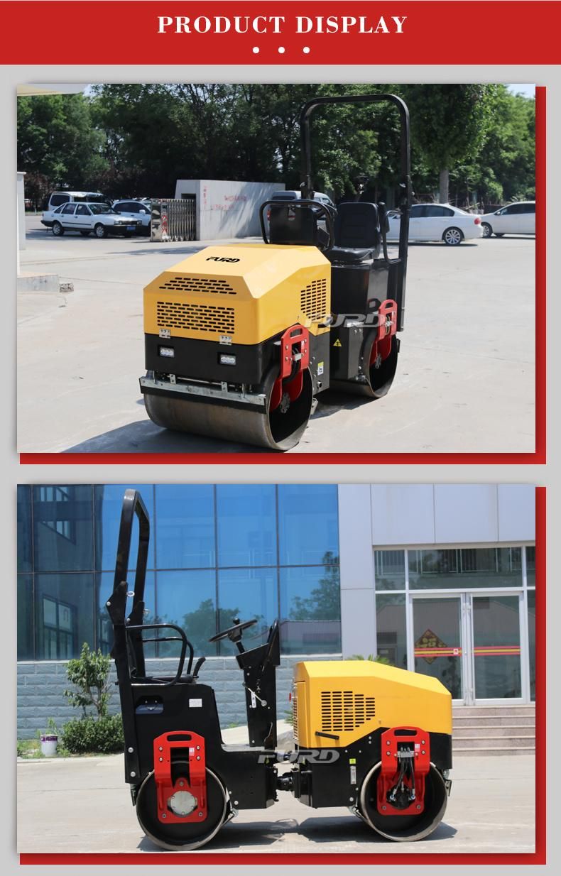 1.5 Ton Double Drum Road Roller Compactor for Asphalt Paving Compaction
