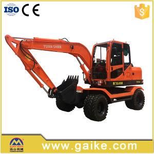 Chinese Mini Wheeled Excavator with Bucket for Sale