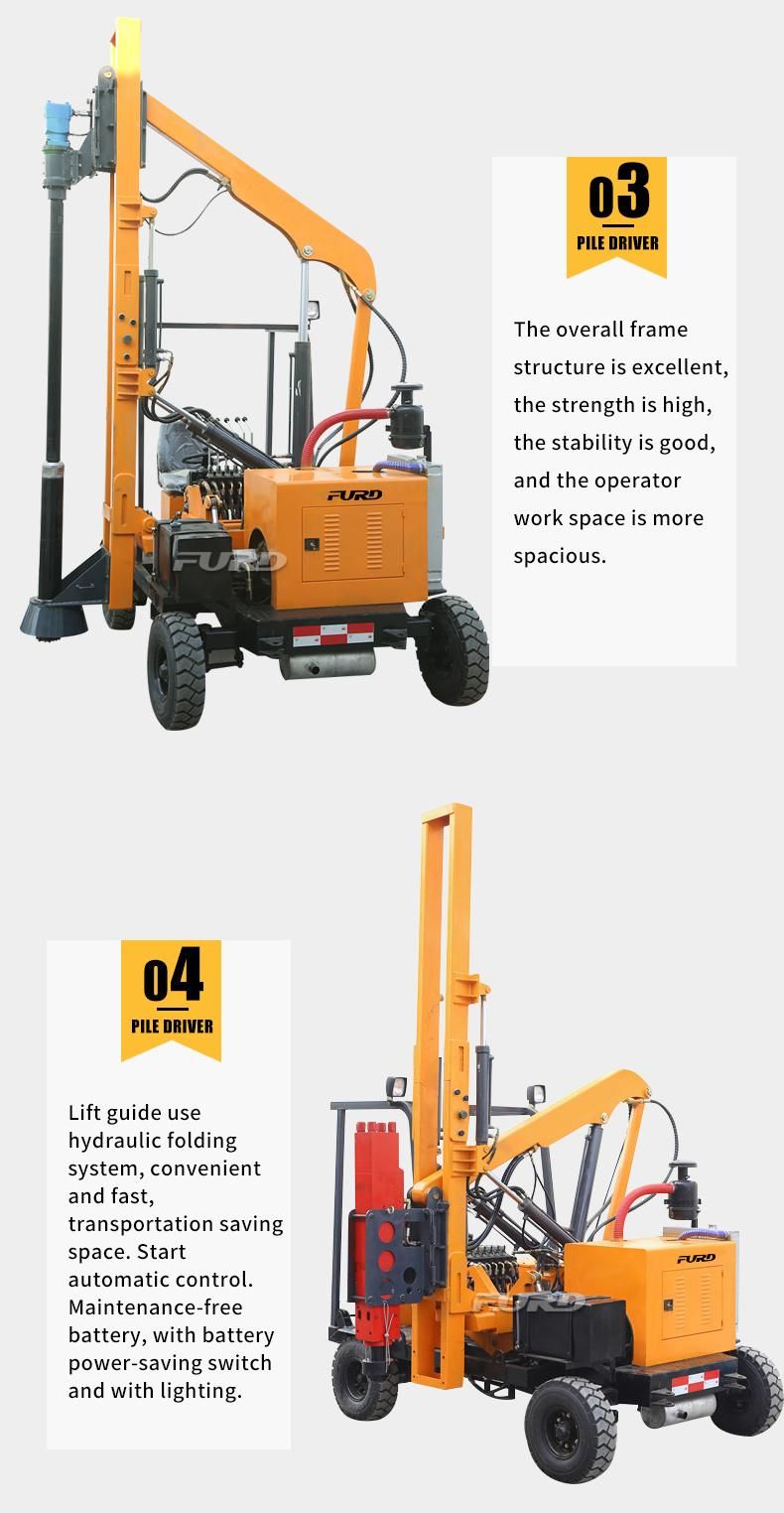 Low Price Hydraulic Pile Driver and Post Hole Digger