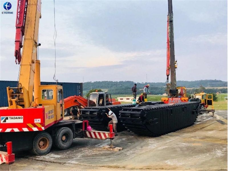 China Factory Crawler Amphibious Excavator with Extended Arm Waterway