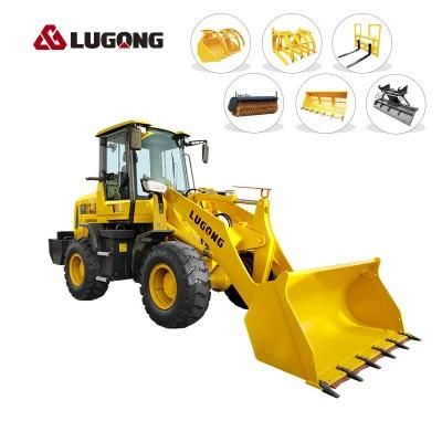 China Brand Lugong 1m3 Bucket 2 Ton Wheel Loader for Sale