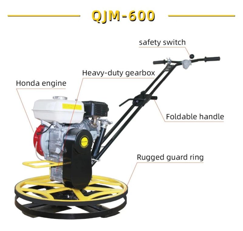 Construction Tools Walk-Behind Gasoline Concrete Edger Trowel (QJM-600)