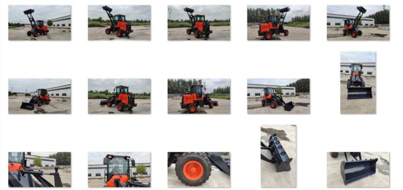 CE and EPA Approved Mini Wheel Loader Front End Loader with 1 Ton Rated Load