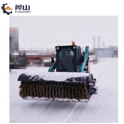 Skidsteer Attachments Snow Brooms for Sidewalks