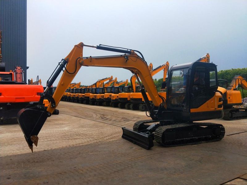 6.5 Ton Small Digger Hydraulic Crawler Excavator Mini Excavator with 0.21cbm Bucket