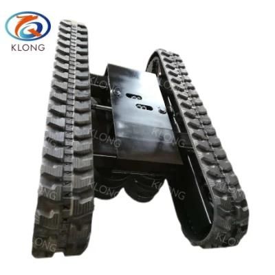 Customized 3 Ton Rubber Crawler Track Undercarriage for Crawler Aerial Platform Agriculture Garden Machine Small Equipment