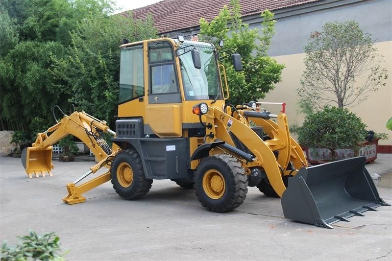 Wolf Brand 1.6 Tons Loading Capacity Mini Backhoe Wheel Loader for Farming/Garden