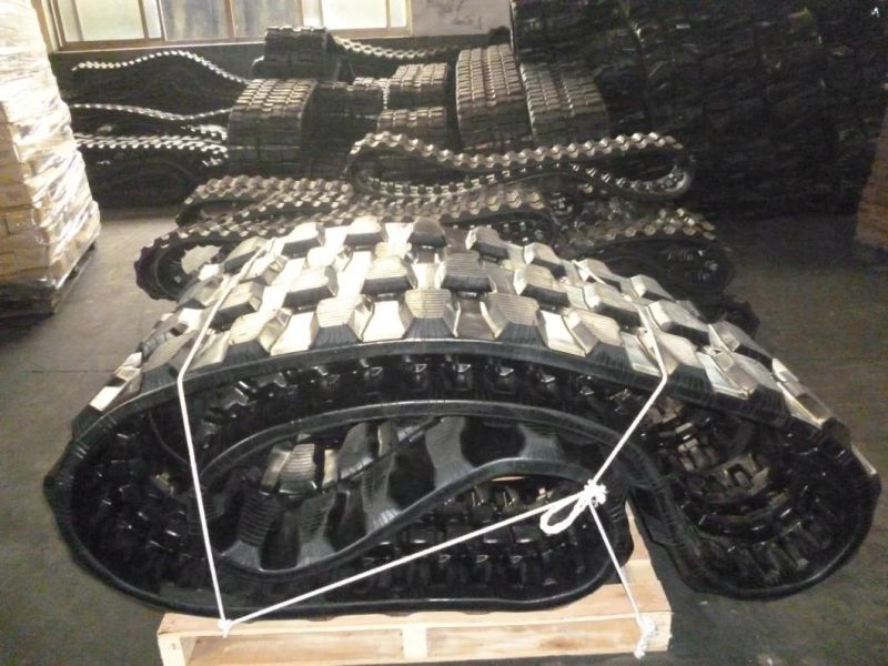 Custom Construction Mini Excavator Rubber Tracks Cheap Combine Harvester Undercarriage Rubber Track Systems
