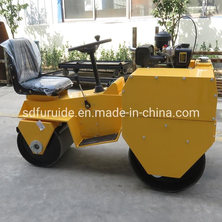 Mini Price Road Roller Compactor Hydraulic Double Drum Vibratory Road Roller Fyl-855