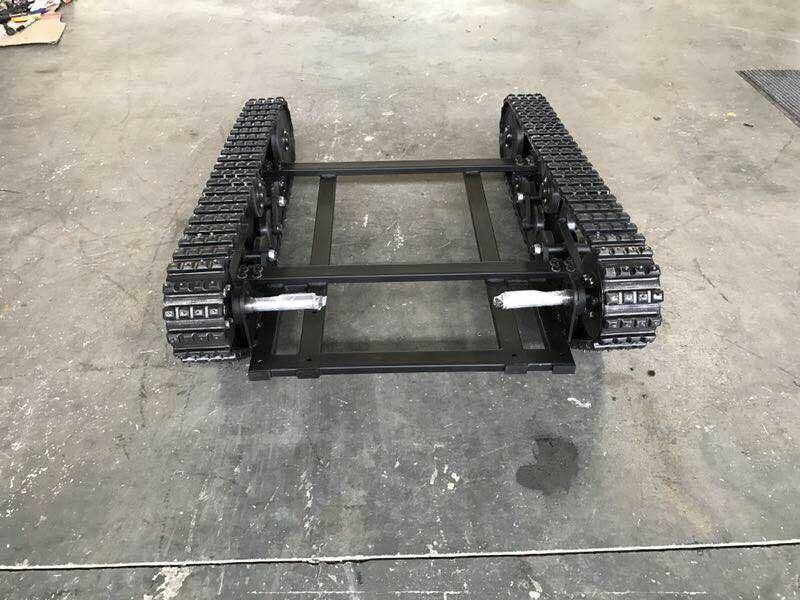 Robot Tracked Undercarriage with 100mm Rubber Track Max Load 150kgs