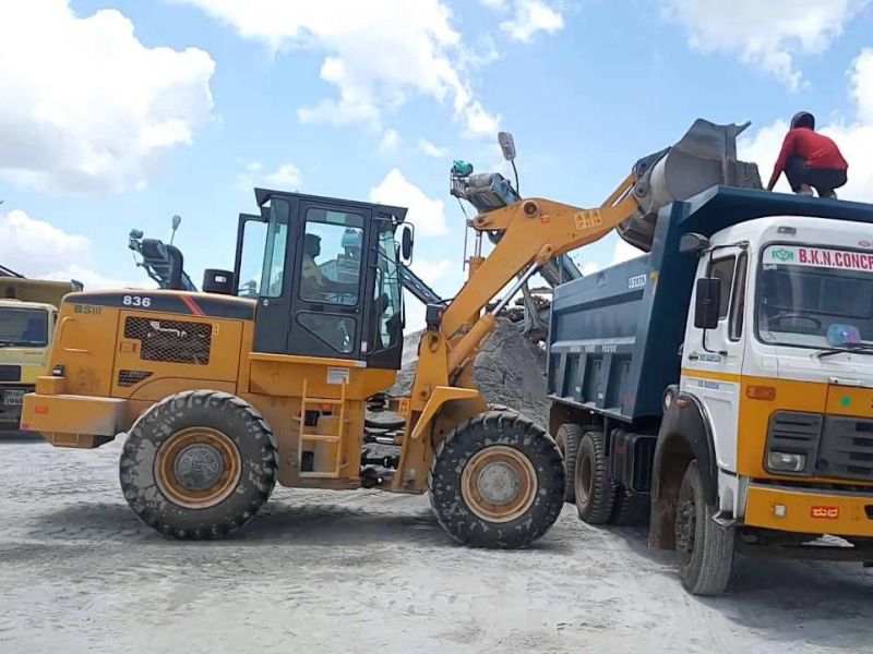 020 China 3ton Wheel Loader Compact Small Wheel Loader with Cabin Clg836