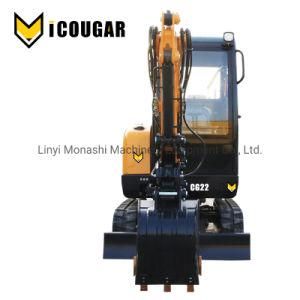 Cougar Brandcg22 2200kg Mini Excavator with High Quality and Competetive Price