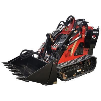 Diesel Engine Mini Skid Steer Crawler Loader with 4 in 1 Bucket Agricoles De Petite Taille