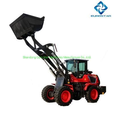 1.8t CE Compact Hydraulic Loader Articulated Multifunctional Mini Loader Wheel Loader for Construction, Farm and Garden