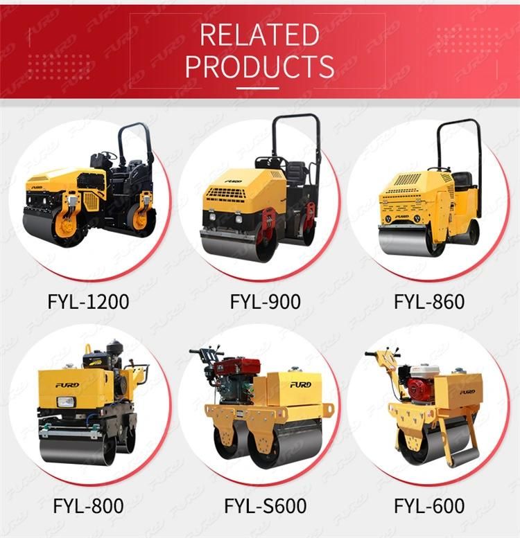 Double Drum Vibratory Roller Soil Compactor Roller Road Roller Manufacturer Fyl-900