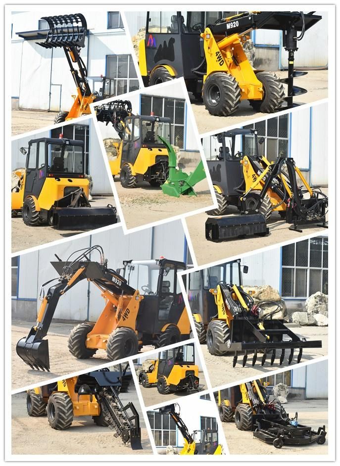 2019 New Design Tractor Front End Wheel Loader with Quick Hitch for Different Attachment