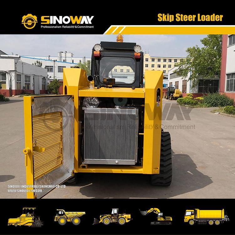 Track Type Skid Steer Loader with Sweepr and Pallat Fork