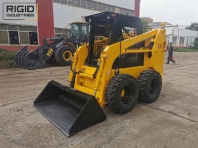 Compact China Skid Steer Loader with Open Cabin 10-16.5 Tyres