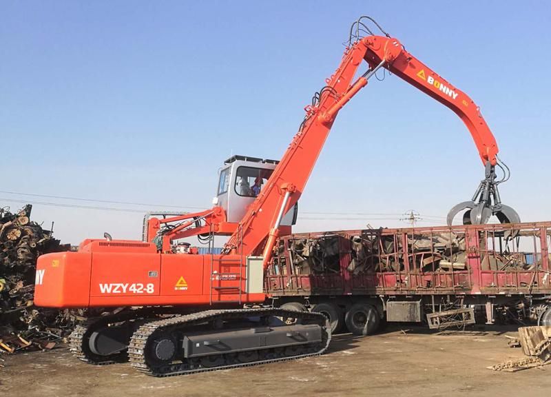 New Wzy42-8c Bonny 42 Ton Hydraulic Material Handler with Orange-Peel Grapple