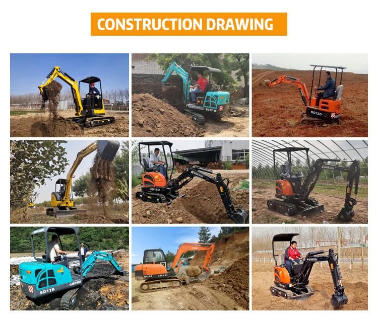1.5 Ton 2 Ton to 3.5 Tons Mini Hydraulic Crawler Excavators