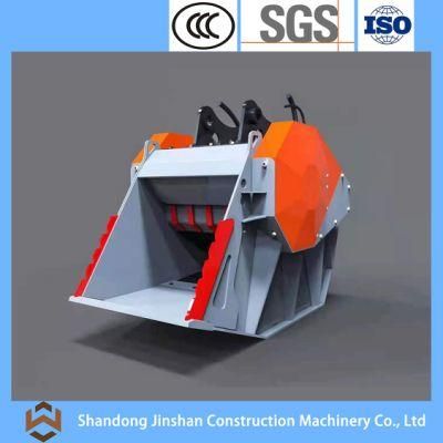 CE Certified Adjustable Excavator Crushing Hopper for Gravel Loading