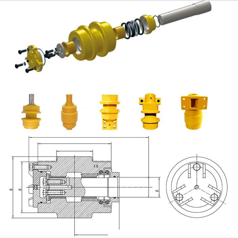 Bulldozer D4d Carrier Roller 6K9880 Undercarriage Spare Parts