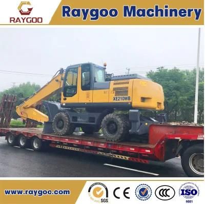 Chinese Brand New Excavators 21 Ton Wheel Excavator Xe210W with CE