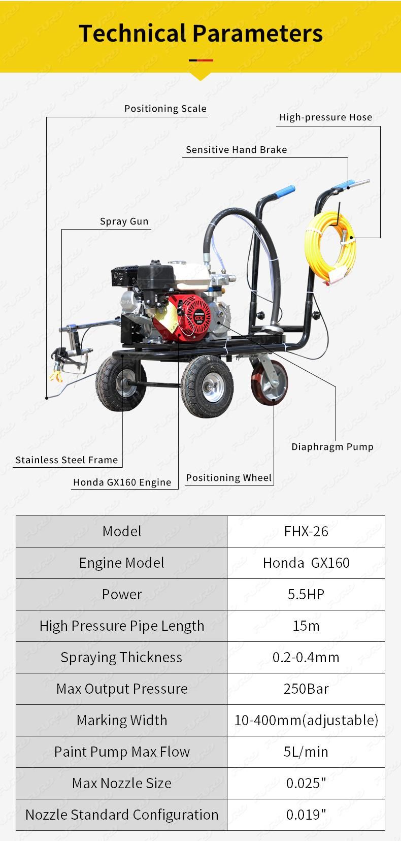 Hand Push Cold Spraying Type Road Marking Machine for Sale