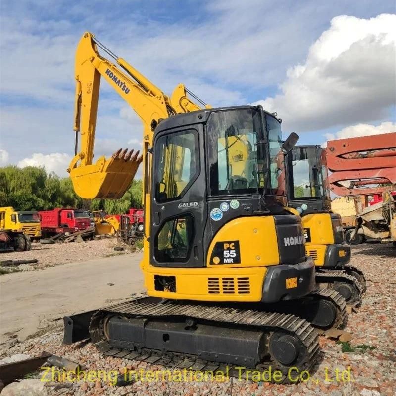 Hot Home Used 5 Ton Machine Second Hand Small Digger Mini Crawler Excavator Excavadora Usada Excavatrice Hydraulic Good Quality Price Sale Excavators PC55
