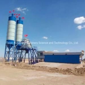 China Prices Concrete Machinery Fixed Cement Mixing Cbp60m Mobile Mixer Portable Concrete Batching Plant Hzs25 Hzs35 Hzs50
