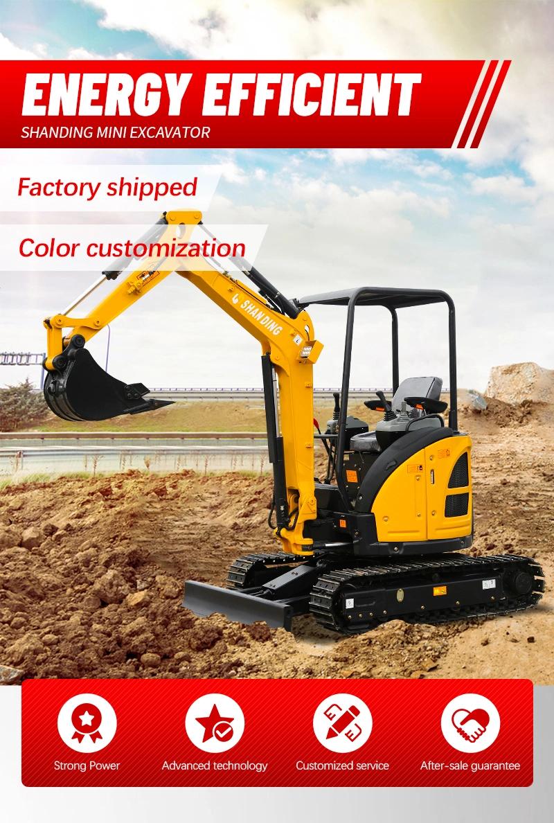 Garden Use 2.5 Ton Multifunction Mini Digger Backhoe SD25u 2.5 Ton Excavator Mini 2500kg Mini Bagger