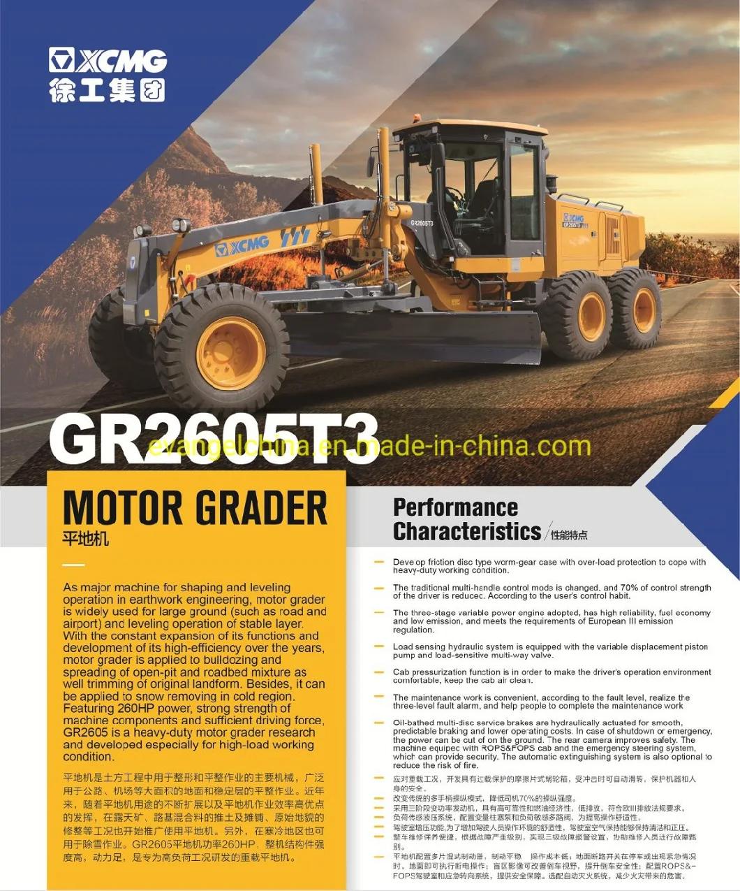 260HP Large Horse Power 260HP Motor Grader Gr2605t3 for Mining