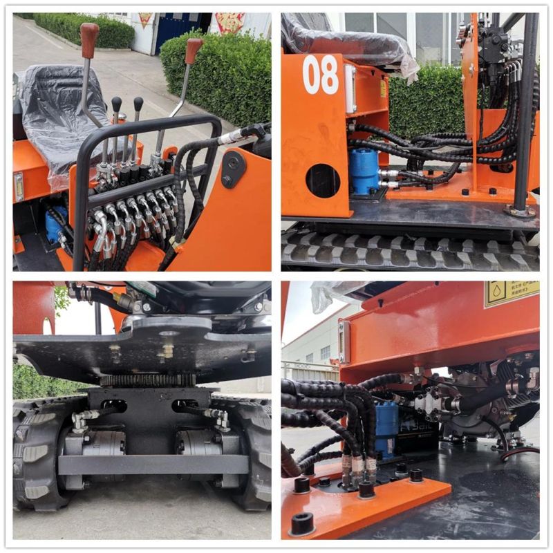 Rubber Track Crawler Excavator Mini Excavator 0.8t, 1.5t Cheap Farm Digging Machine for Sale in Europe