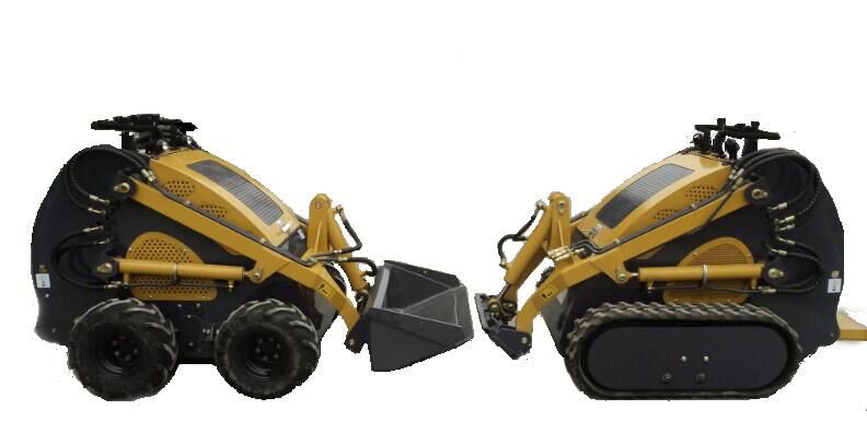 Gasoline Mini Tiller Garden Machine Cultivator Mini Skid Steer Loader with Fork Attachment Mini Skid Steer Loader