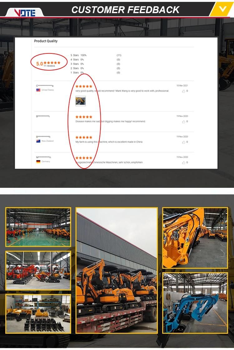 CE EPA 360 Degree Rotation Mini Excavator 2.8 Ton 3.0 Ton Rubber Track Excavator Excavator Mini Excavator