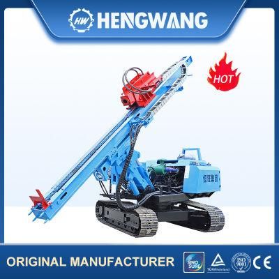 Traveling Speed 3km/H Crawler Mounted Hydraulic Solar Pile Driver Machine Supplier 3m Hydraulic Rotary Press Piling Machine