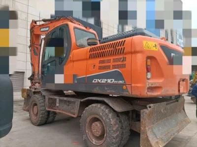 Construction Machinery Hydraulic Backhoe Doosan Dx210W-9c Wheeled Excavator for Forestry/Buildling