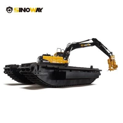 Amphibious Wetland Excavator with Dredging Pump in Stock