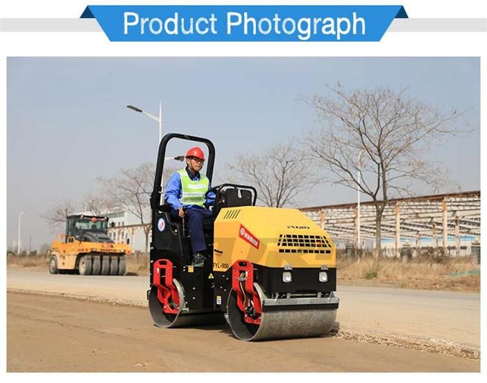 Ce Approved 1.5 Ton Hydraulic Vibratory Double Drum Road Roller