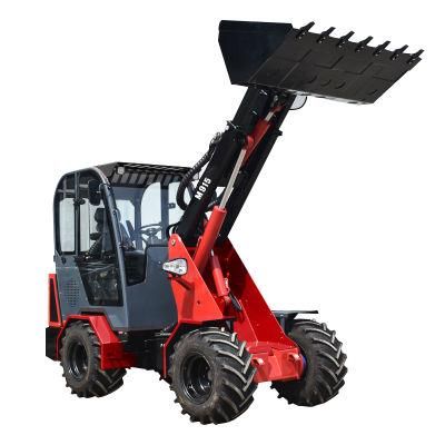 1500kg Loading Capacity China Small Wheel Loader with Backhoe Attachment for Digging