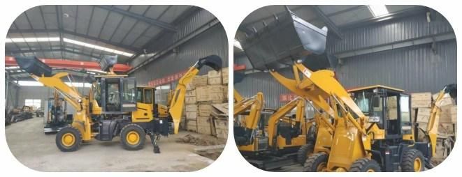 Wz10-10 Rated Load 1000kg Cheap Price 4X4 Backhoe Wheel Loader for Bangladesh with Attachments for Sale