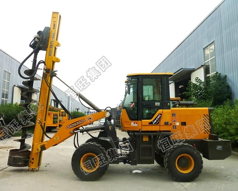 Wheel Loader Hydraulic Piling Driver Ground Screw Pile Driver