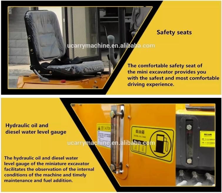 Direct Factory Sale Cheap Mini Digger 1.2 Ton Mini Excavator for Sale