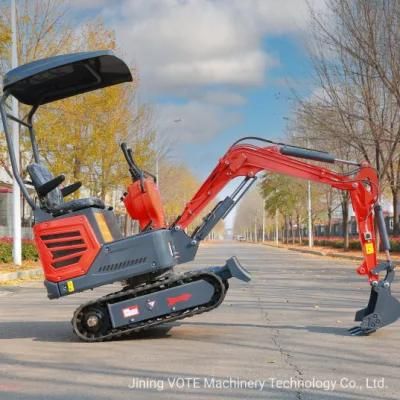China 1 Ton Mini Excavators OEM Manufacture Crawler Digger with Auger/Breaker/Hammer/Drilling/Rakes/Ripper/Grapple