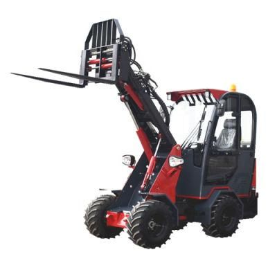 Bee Keeping Mini Loader M910 Telescopic Wheel Loader with Beehive Forklift Mast for Sale