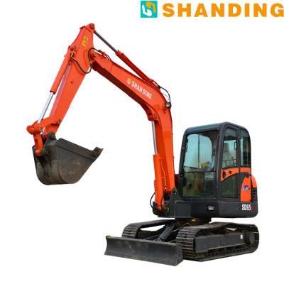 Shanding Mini Crawler Excavator SD65e Min. Radius of Gyration (after end) 1650mm